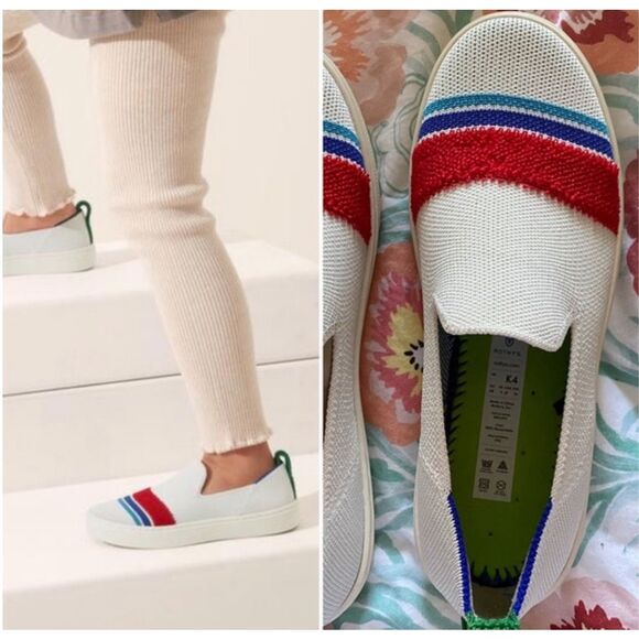Rothy’s lollipop kids striped sneakers - Picture 1 of 11